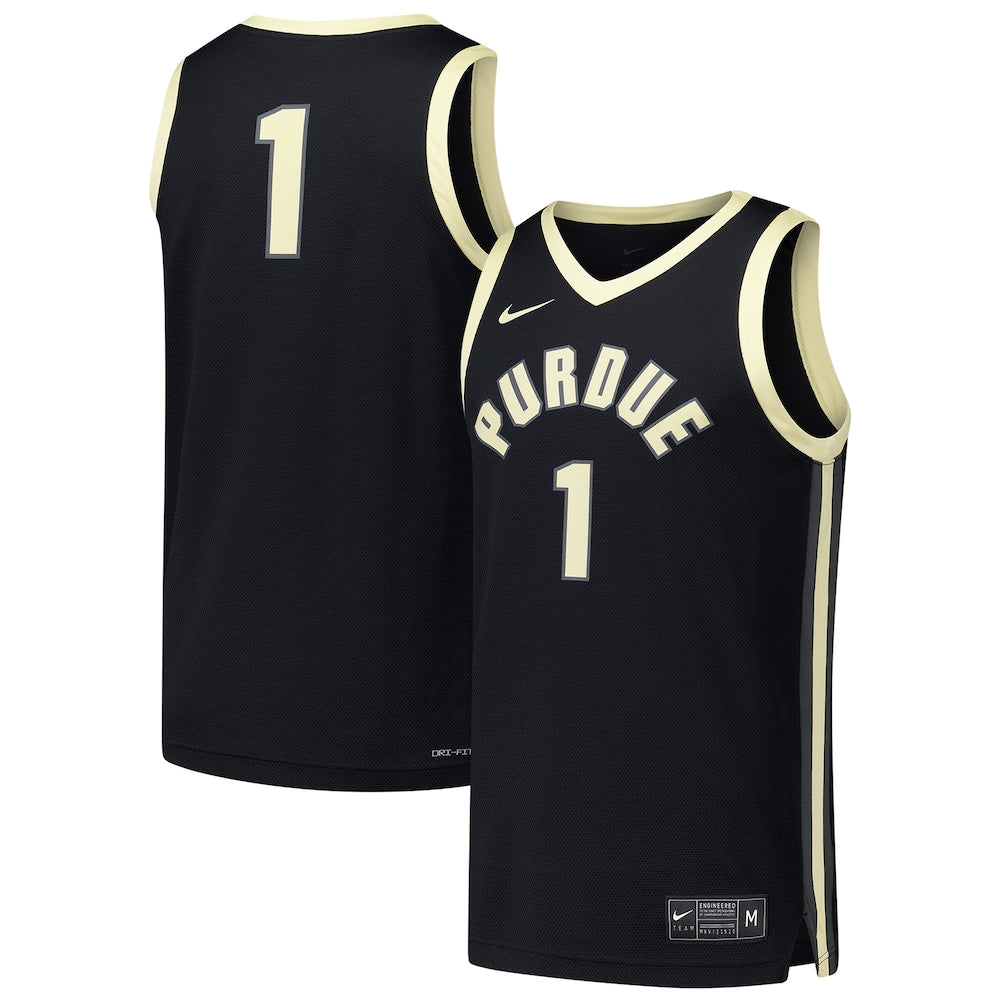 Purdue Boilermakers #1 Replica Black Basketball Jersey product image