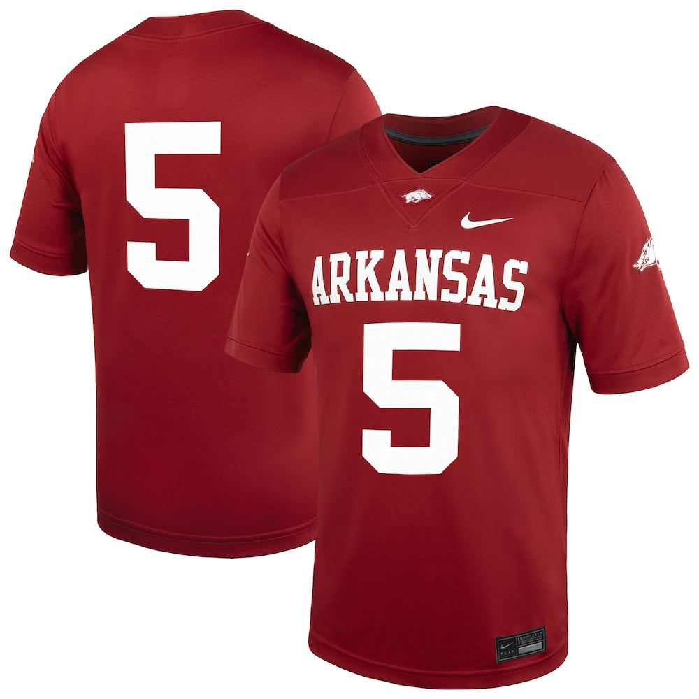 Arkansas Razorbacks #5 Untouchable Cardinal Football Jersey product image