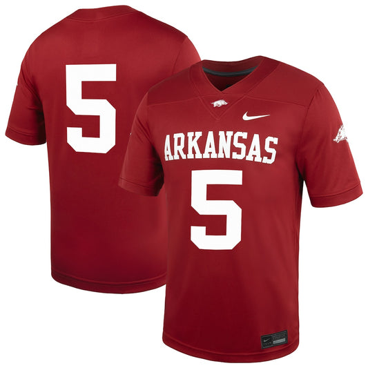 Arkansas Razorbacks #5 Untouchable Cardinal Football Jersey product image
