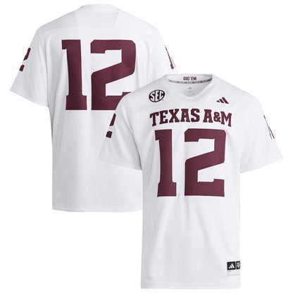 Texas A&m Aggies #12 Premier White Football Jersey product image