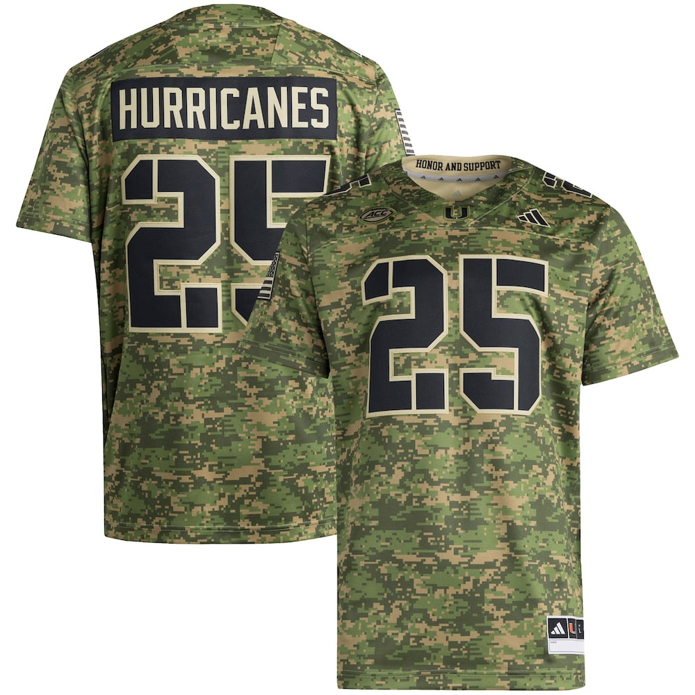 Miami Hurricanes #25 Premier Football Jersey product image