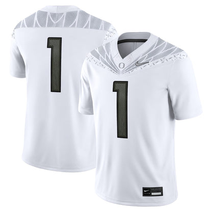 Oregon Ducks #1 Game White Football Jersey product image