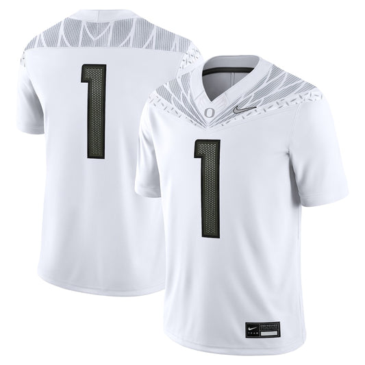 Oregon Ducks #1 Game White Football Jersey product image