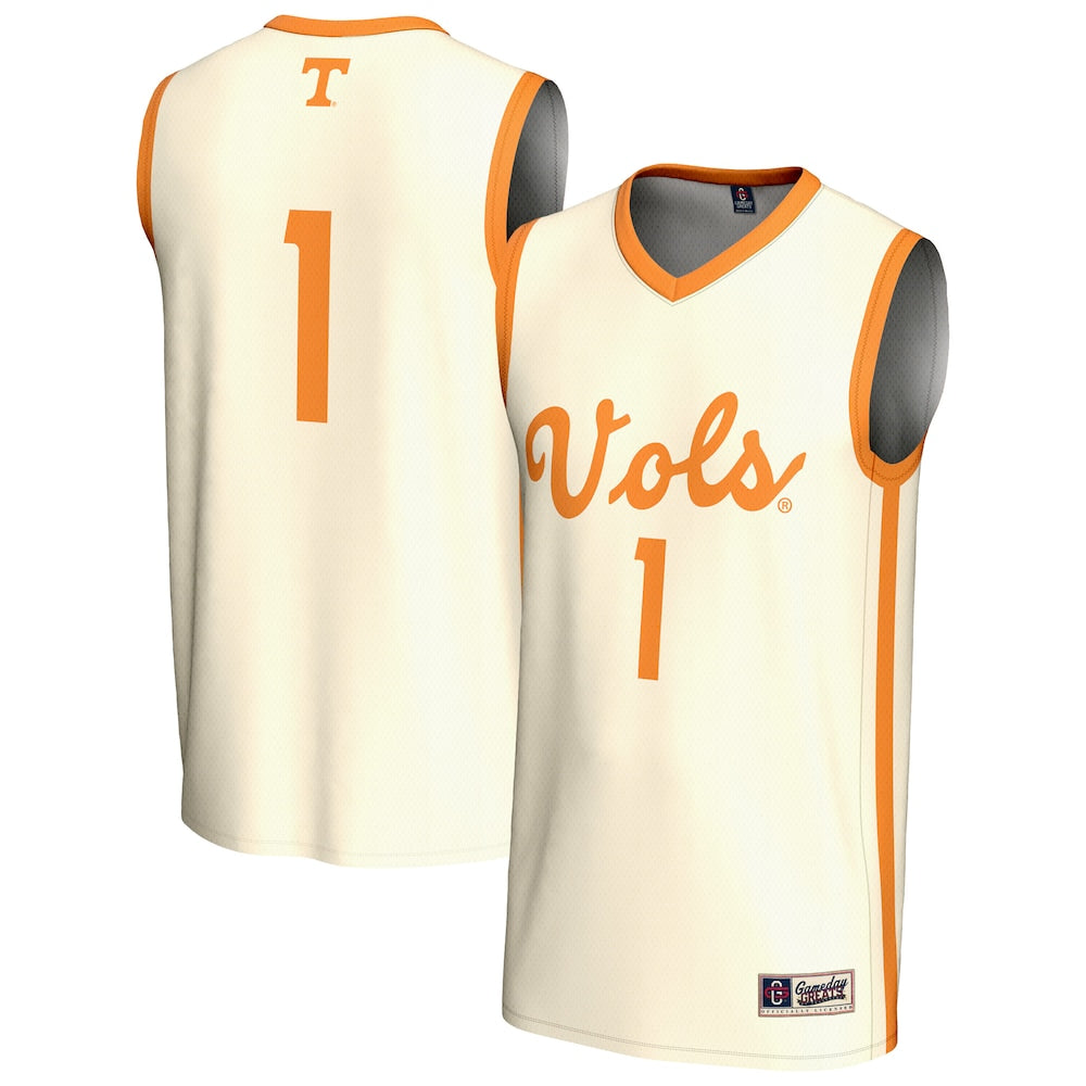 Tennessee Volunteers Lightweight Gameday Greats Cream Basketball Jersey product image