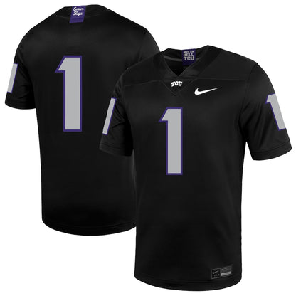 TCU Horned Frogs #1 Untouchable Black Football Jersey product image