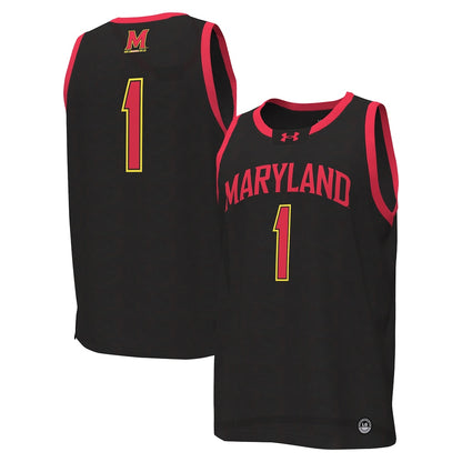 Maryland Terrapins #1 Replica Black Basketball Jersey product image
