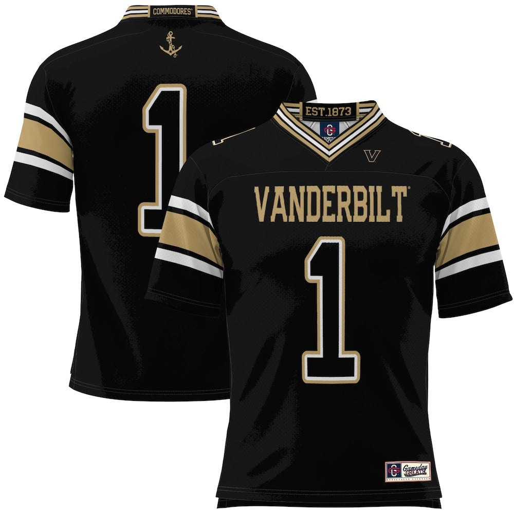 Vanderbilt Commodores Gameday Greats Black Football Jersey product image