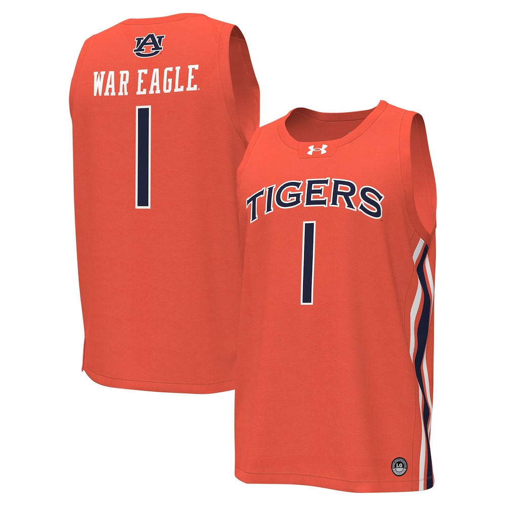 Auburn Tigers #1 Replica Orange Basketball Jersey product image