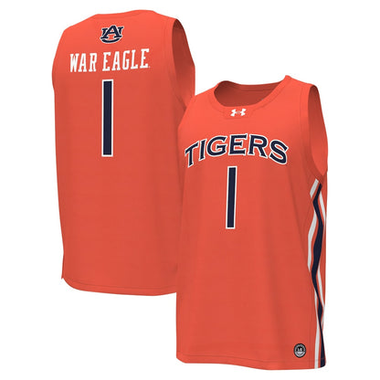 Auburn Tigers #1 Replica Orange Basketball Jersey product image