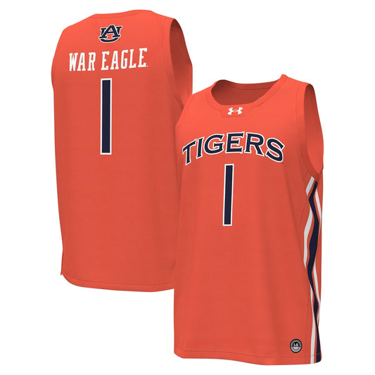 Auburn Tigers #1 Replica Orange Basketball Jersey product image