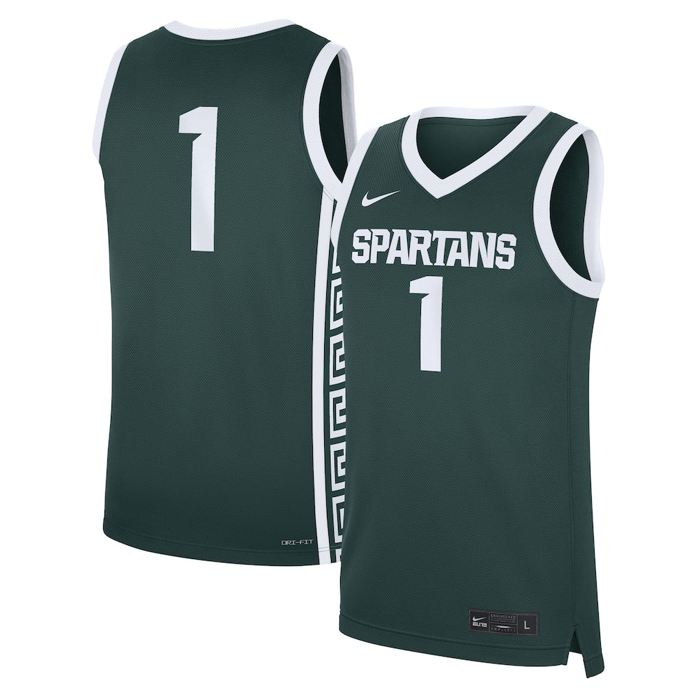 Michigan State Spartans #1 Replica Green Football Jersey product image