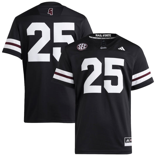 Mississippi State Bulldogs #25 Premier Black Football Jersey product image