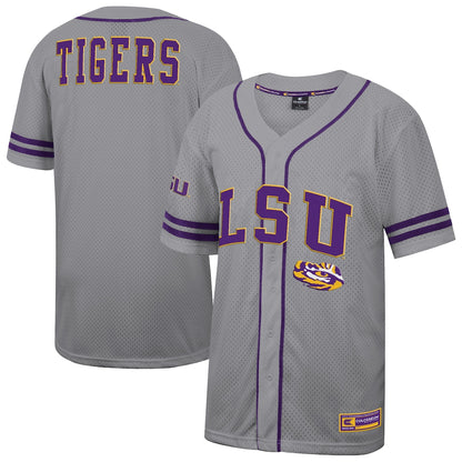 LSU Tigers Gray Baseball Jersey product image