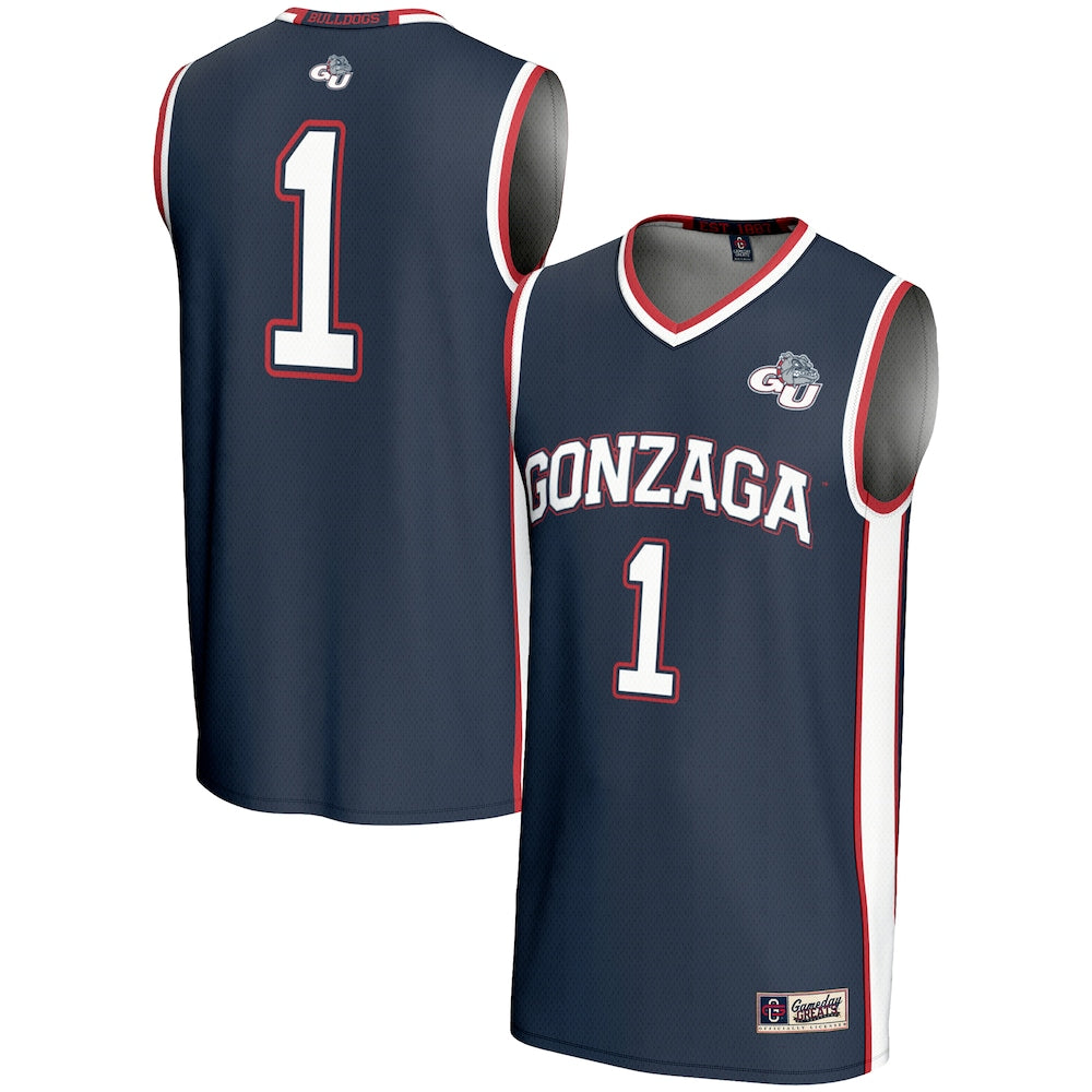 Gonzaga Bulldogs Lightweight Gameday Greats Navy Basketball Jersey product image