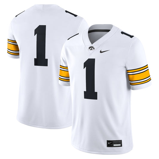 Iowa Hawkeyes #1 Game White Football Jersey product image