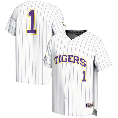 LSU Tigers Lightweight Gameday Greats White Baseball Jersey product image