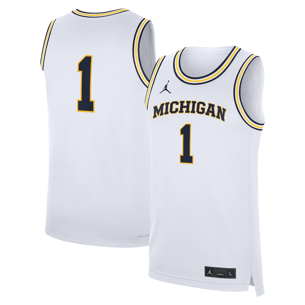 Michigan Wolverines Replica Home White Basketball Jersey product image
