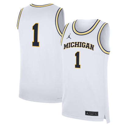 Michigan Wolverines Replica Home White Basketball Jersey product image