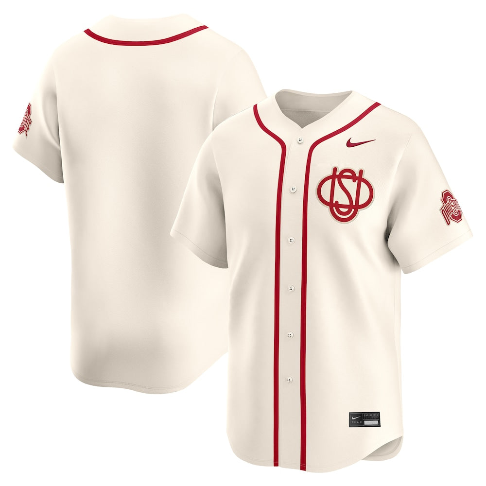 Ohio State Buckeyes Alternate Limited Cream Baseball Jersey product image