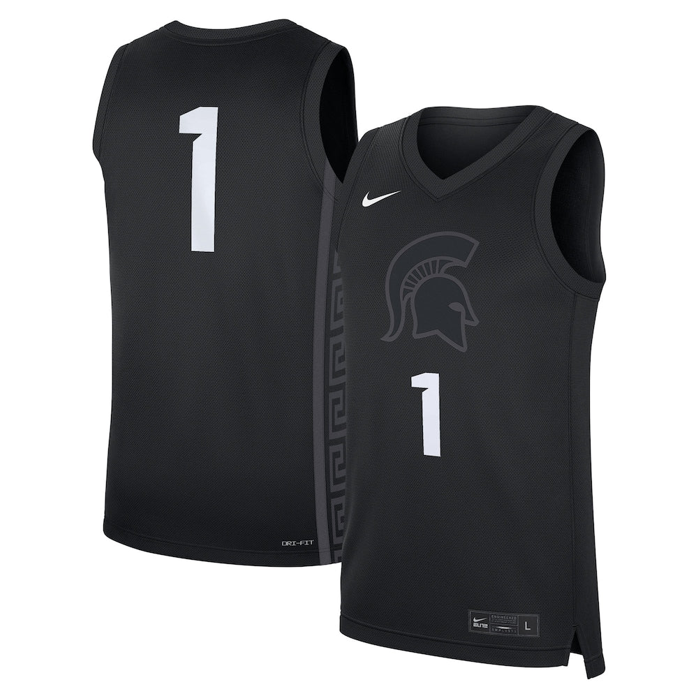 Michigan State Spartans #1 Replica Alternate Black Football Jersey product image