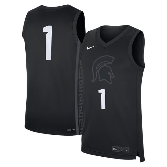 Michigan State Spartans #1 Replica Alternate Black Football Jersey product image