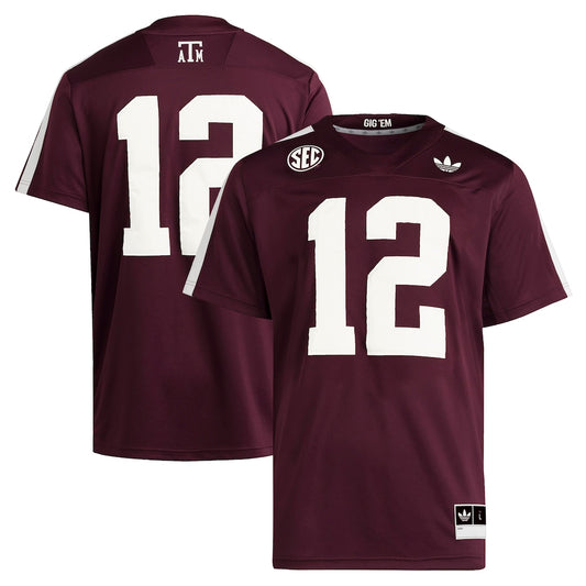 Texas A&m Aggies #12 Premier Maroon Football Jersey product image