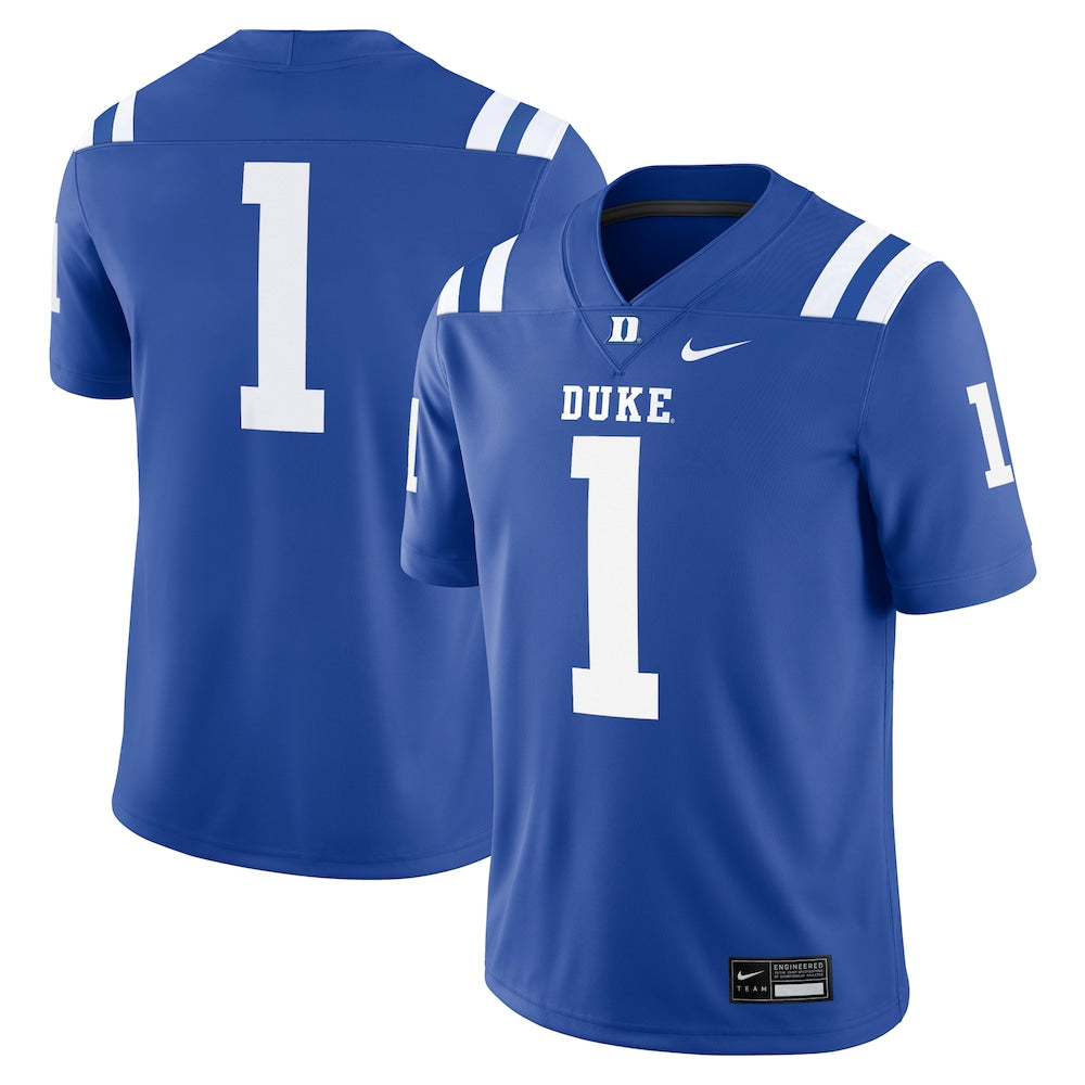 Duke Blue Devils #1 Game Royal Football Jersey product image