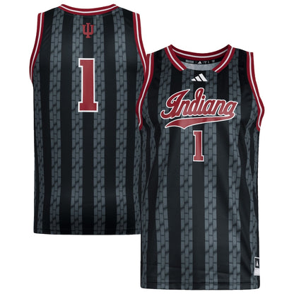 Indiana Hoosiers #1 Swingman Replica Black Football Jersey product image