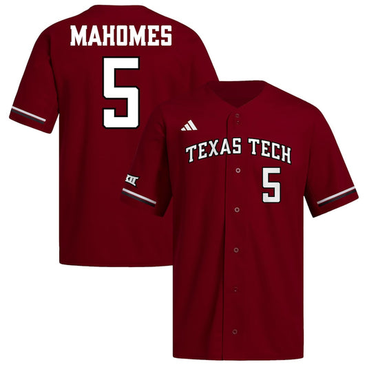 P. Mahomes Red TEXA5 Replica Baseball Jersey rtj college 280