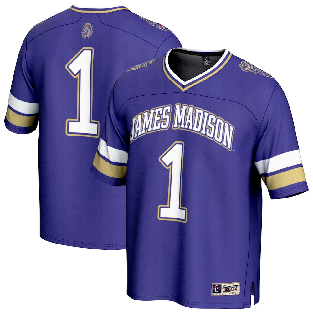 James Madison Dukes Lightweight Gameday Greats Purple Football Jersey product image