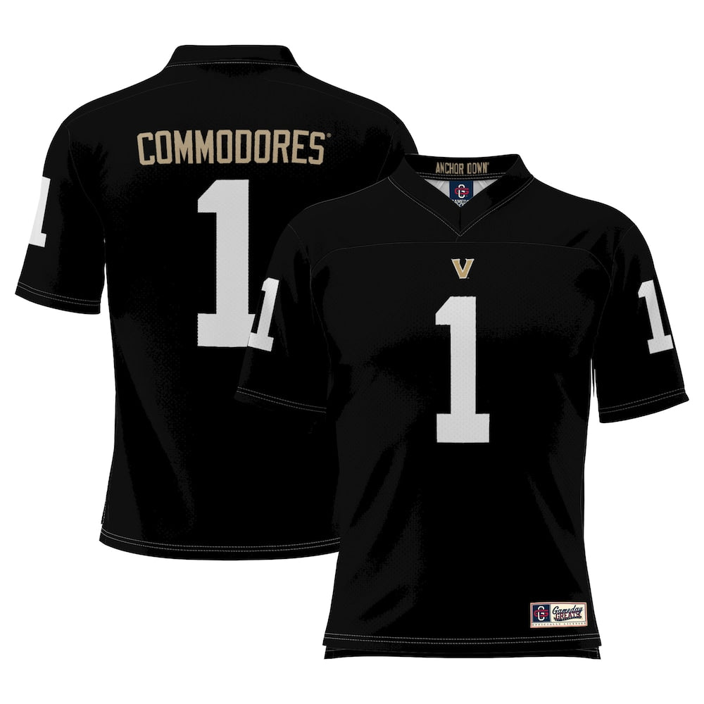 Vanderbilt Commodores Gameday Greats Black Football Jersey product image