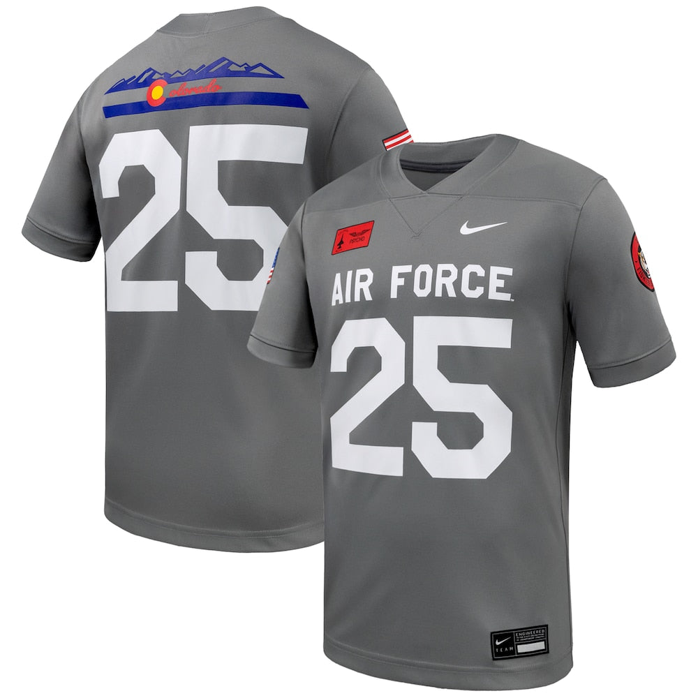 Air Force Falcons #25 Game Gray Football Jersey product image