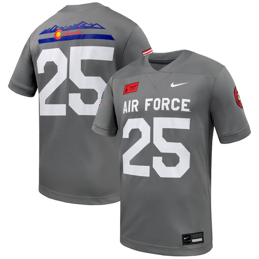Air Force Falcons #25 Game Gray Football Jersey product image