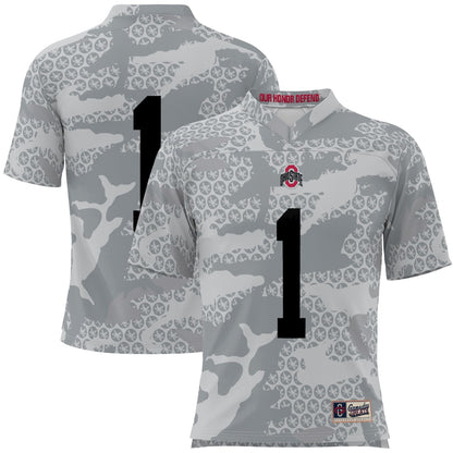 Ohio State Buckeyes Gameday Greats Gray Football Jersey product image