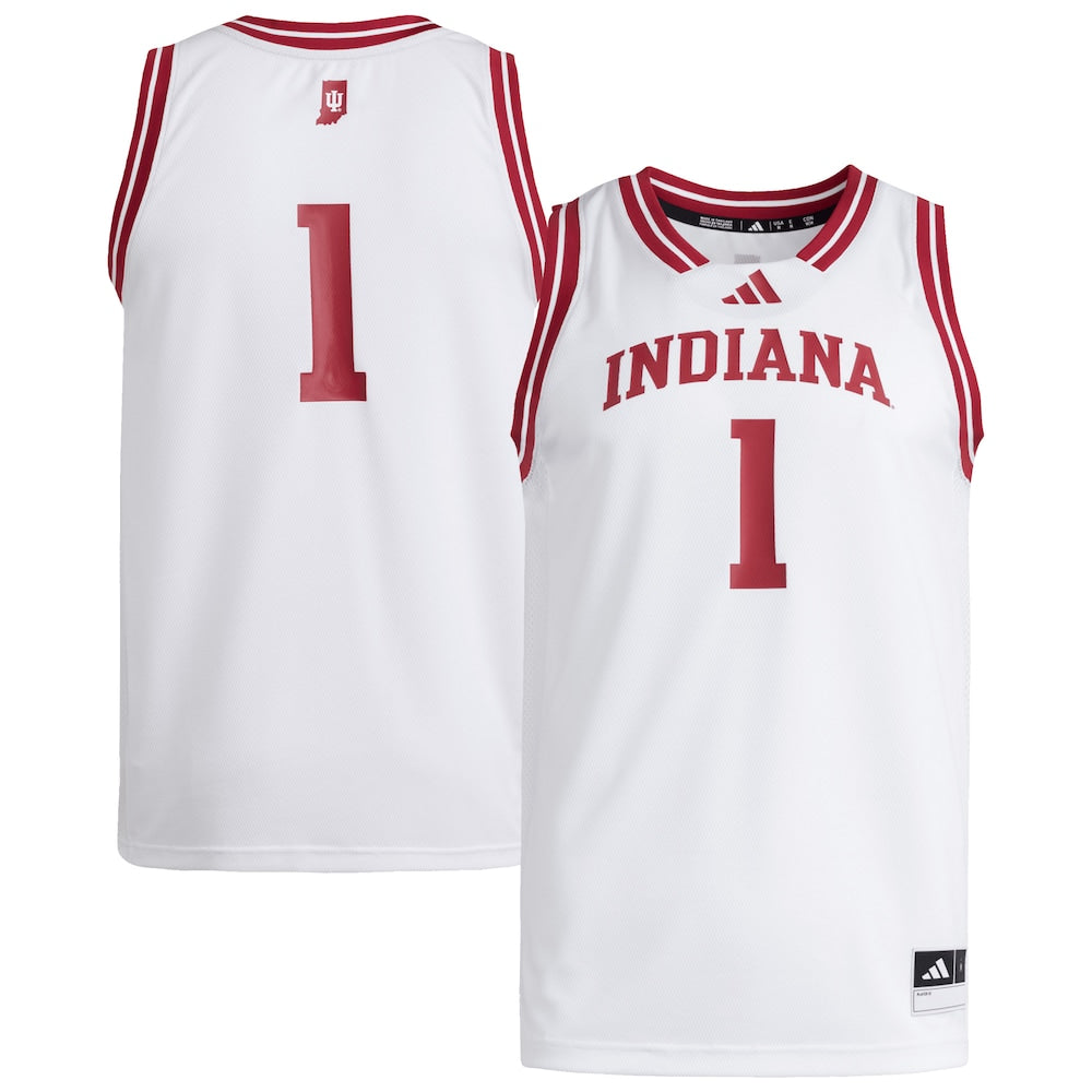 Indiana Hoosiers #1 Swingman Replica White Football Jersey product image
