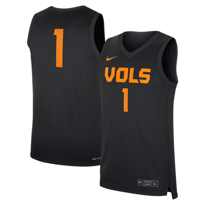 Tennessee Volunteers #1 Replica Black Basketball Jersey product image