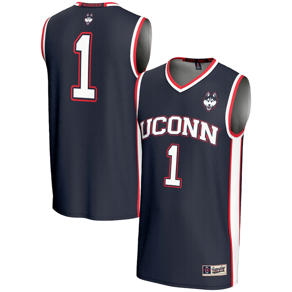 Uconn Huskies Lightweight Gameday Greats Navy Basketball Jersey product image