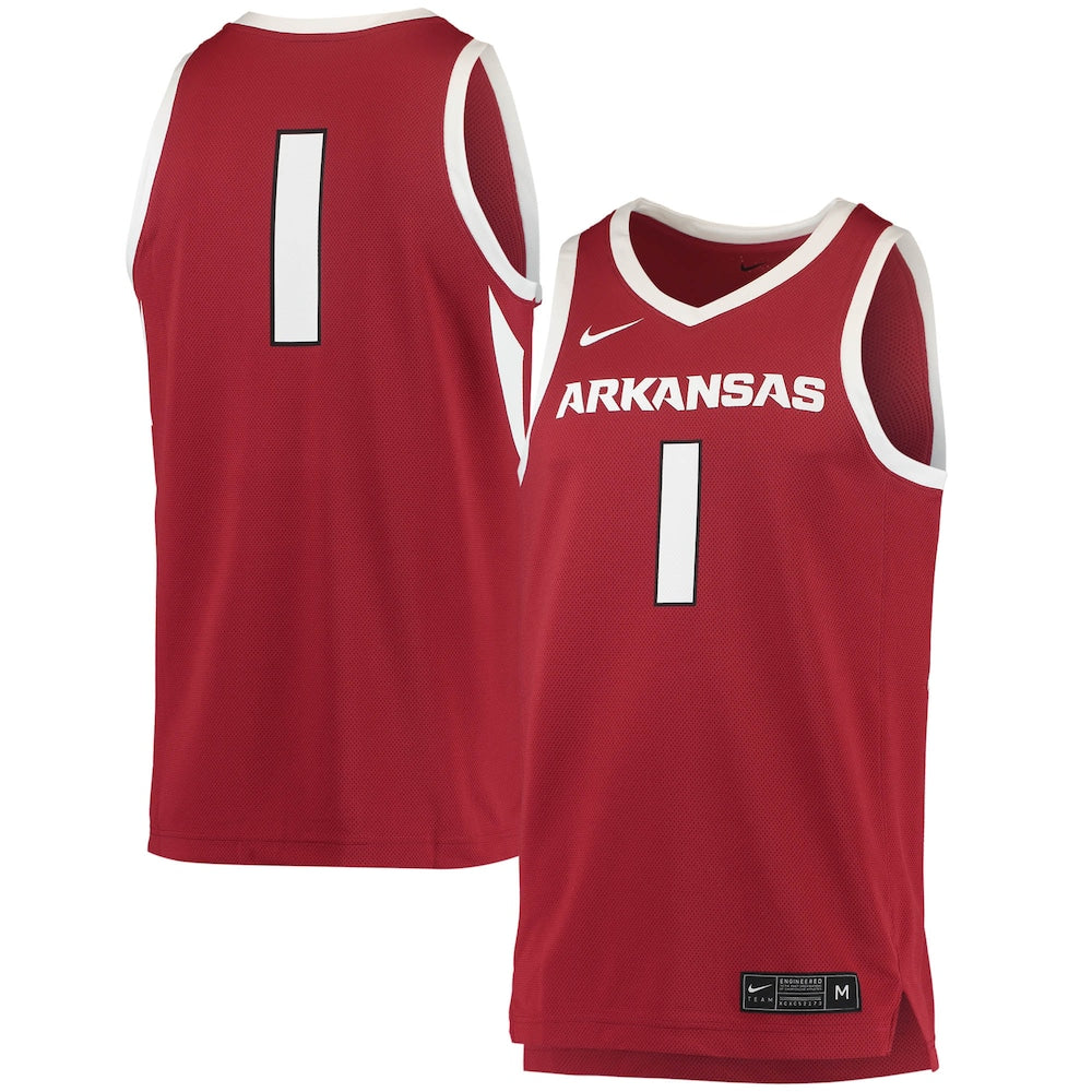 Arkansas Razorbacks #1 Replica Crimson Football Jersey product image