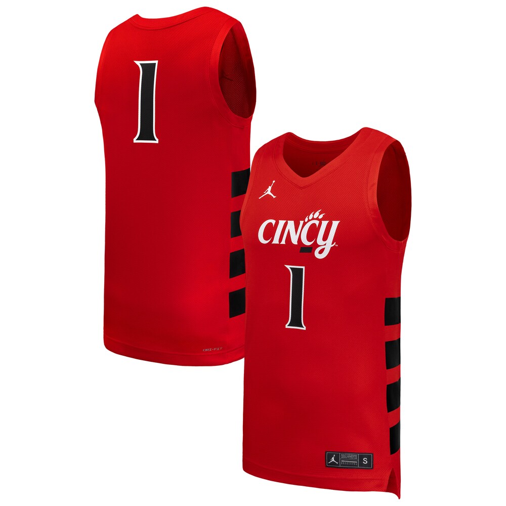 Cincinnati Bearcats #1 Replica Red Basketball Jersey product image