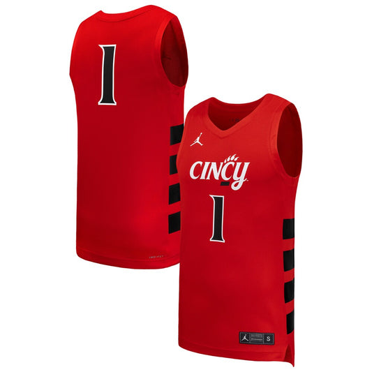 Cincinnati Bearcats #1 Replica Red Basketball Jersey product image
