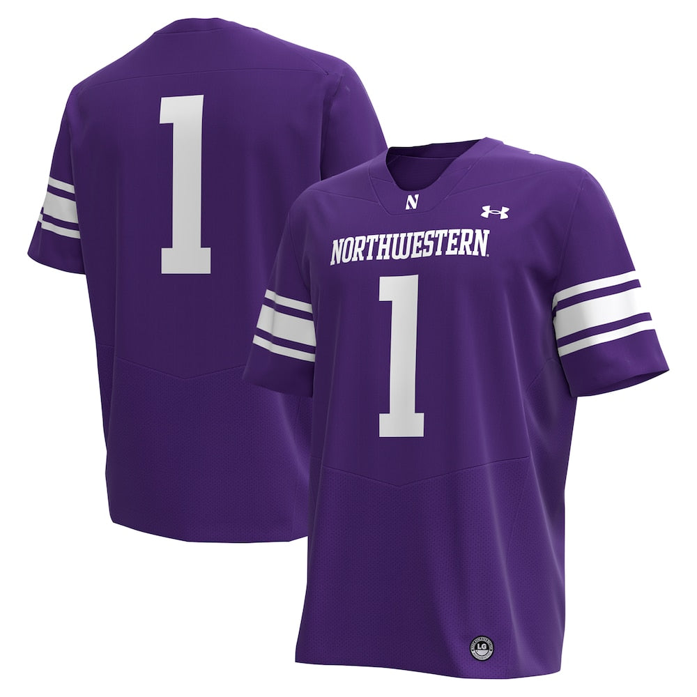 Northwestern Wildcats Replica #1 Replica Purple Football Jersey product image