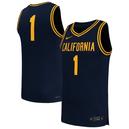 Cal Bears #1 Replica Navy Basketball Jersey product image