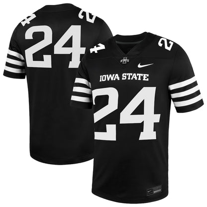 Iowa State Cyclones #24 Alternate Game Black Football Jersey product image