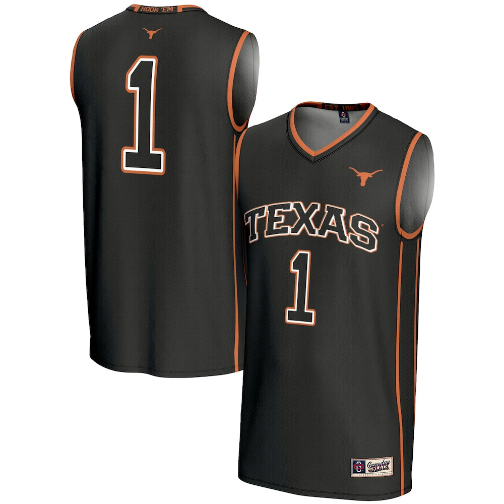 Texas Longhorns Replica Lightweight Gameday Greats Black Basketball Jersey product image