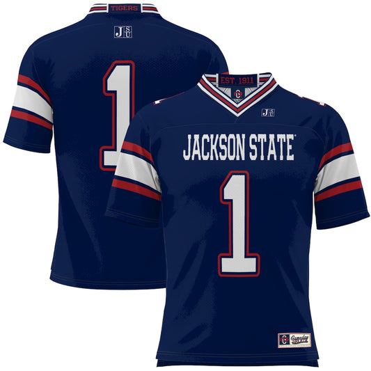 Jackson State Tigers Gameday Greats Navy Football Jersey product image