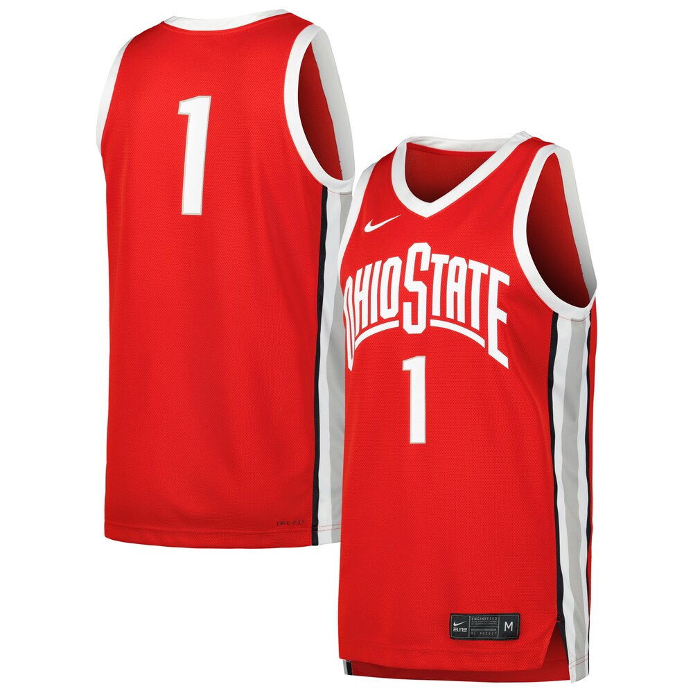 Ohio State Buckeyes #1 Replica Scarlet Football Jersey product image