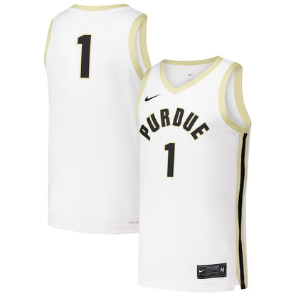 Purdue Boilermakers #1 Replica White Basketball Jersey product image