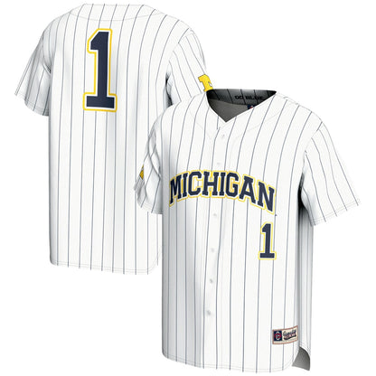 Michigan Wolverines Lightweight Gameday Greats White Baseball Jersey product image