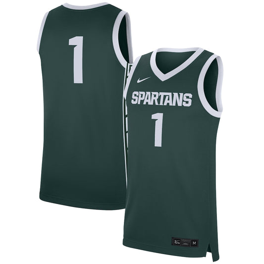 Michigan State Spartans #1 Replica Green Football Jersey product image