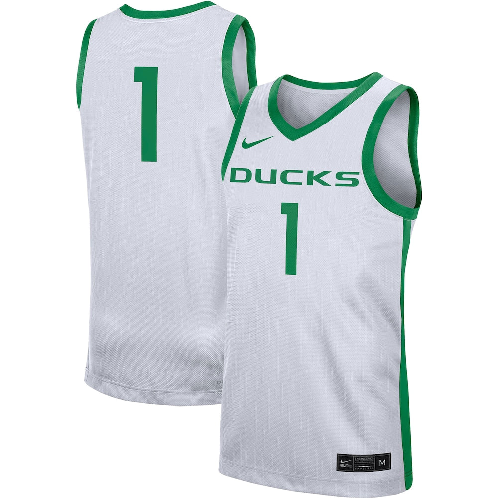 Oregon Ducks #1 Replica White Football Jersey product image